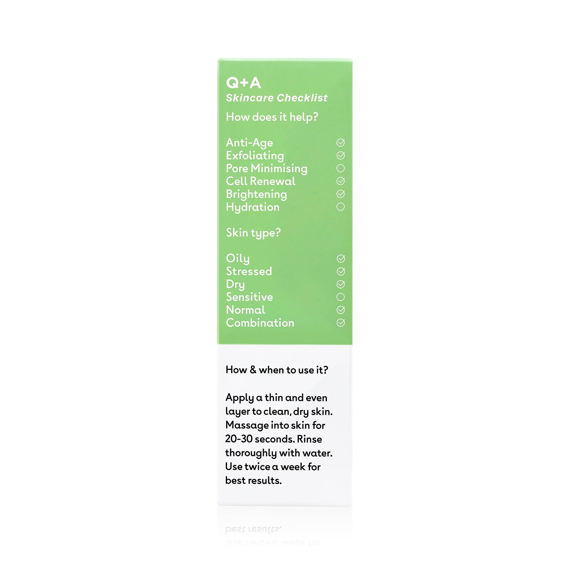 Q+A Apple AHA Exfoliating Gel Checklist