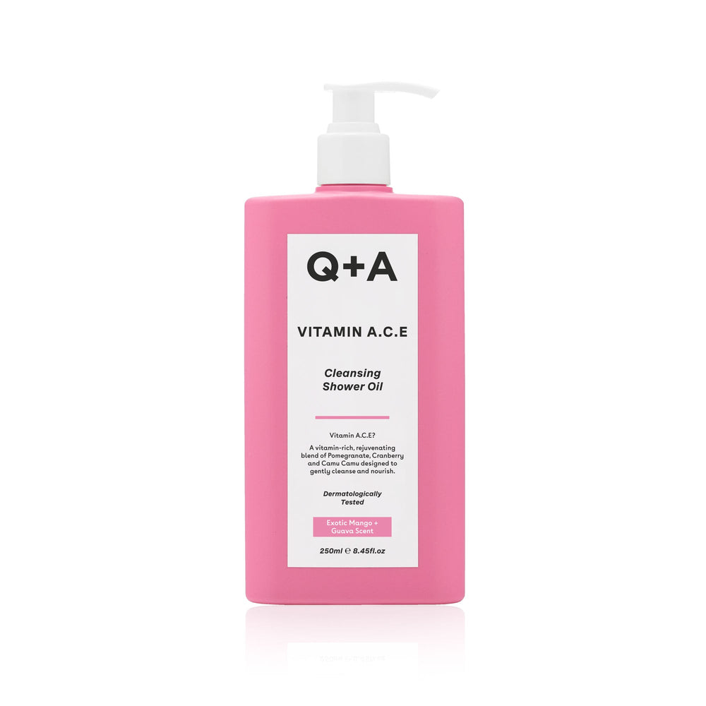 Q+A Vitamin A.C.E Cleansing Shower Oil Bottle